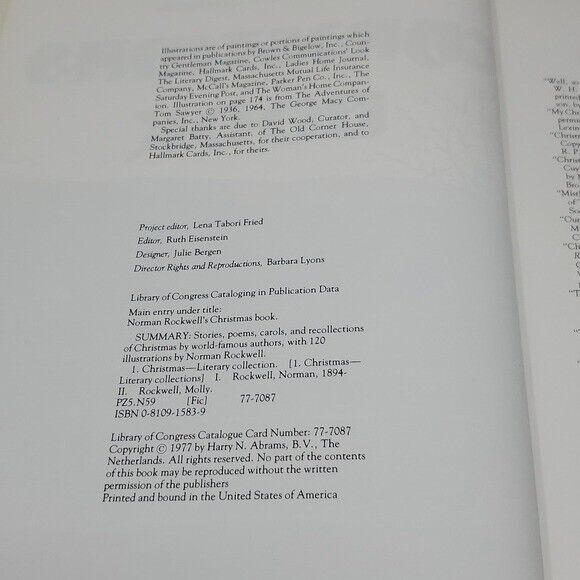 Vintage NORMAN ROCKWELL CHRISTMAS Book Charming Illustrations Music Poem Stories - Picture 8 of 16